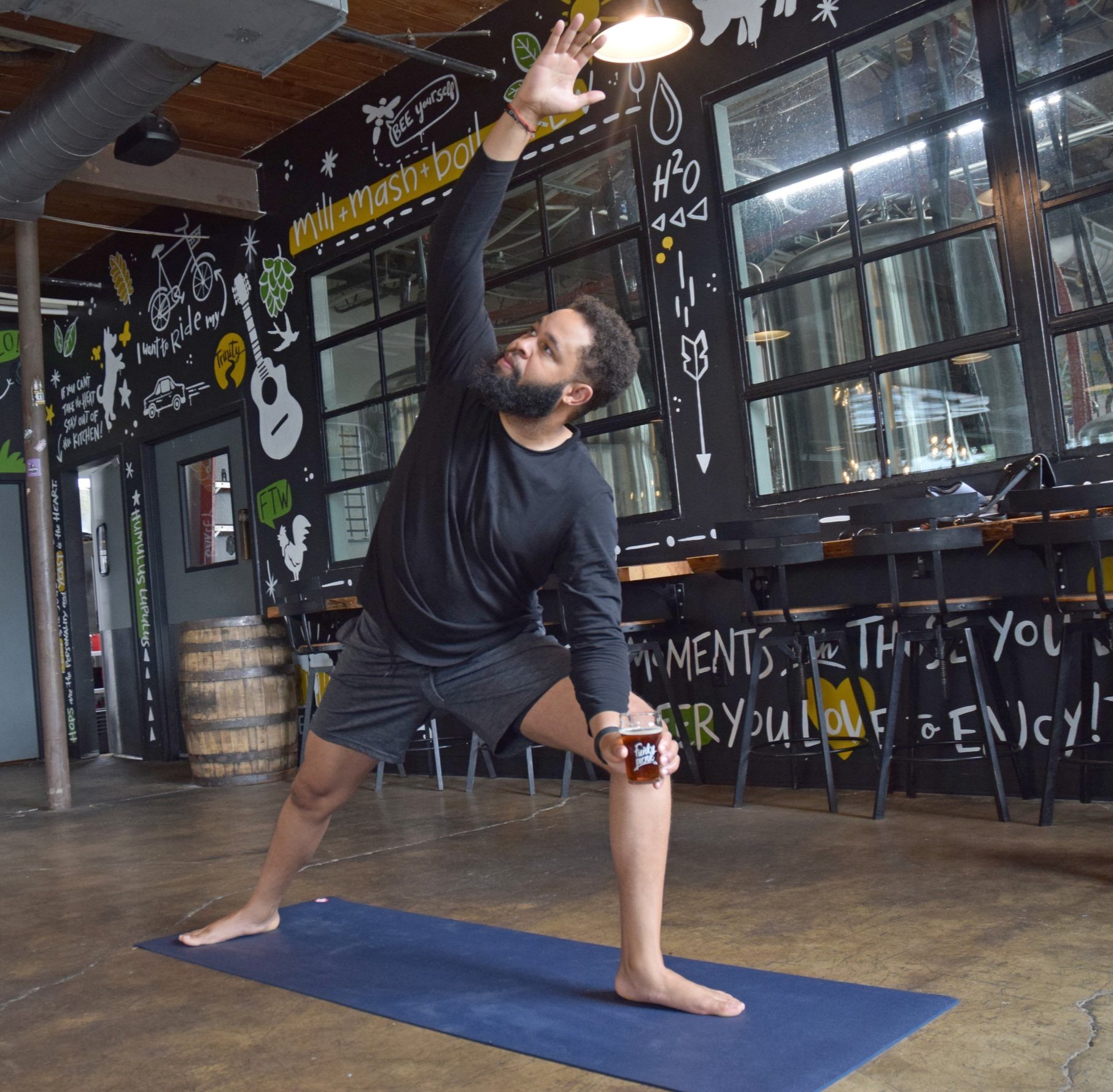 Funky Picnic Beer Yoga
